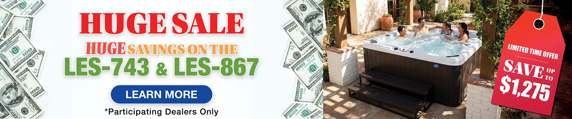 Calspas hot tub being used in a family setting - Lebanon